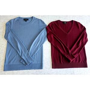 (2) Banana Republic Forever Sweater,  Burgundy, Blue,  Womens Sz XS